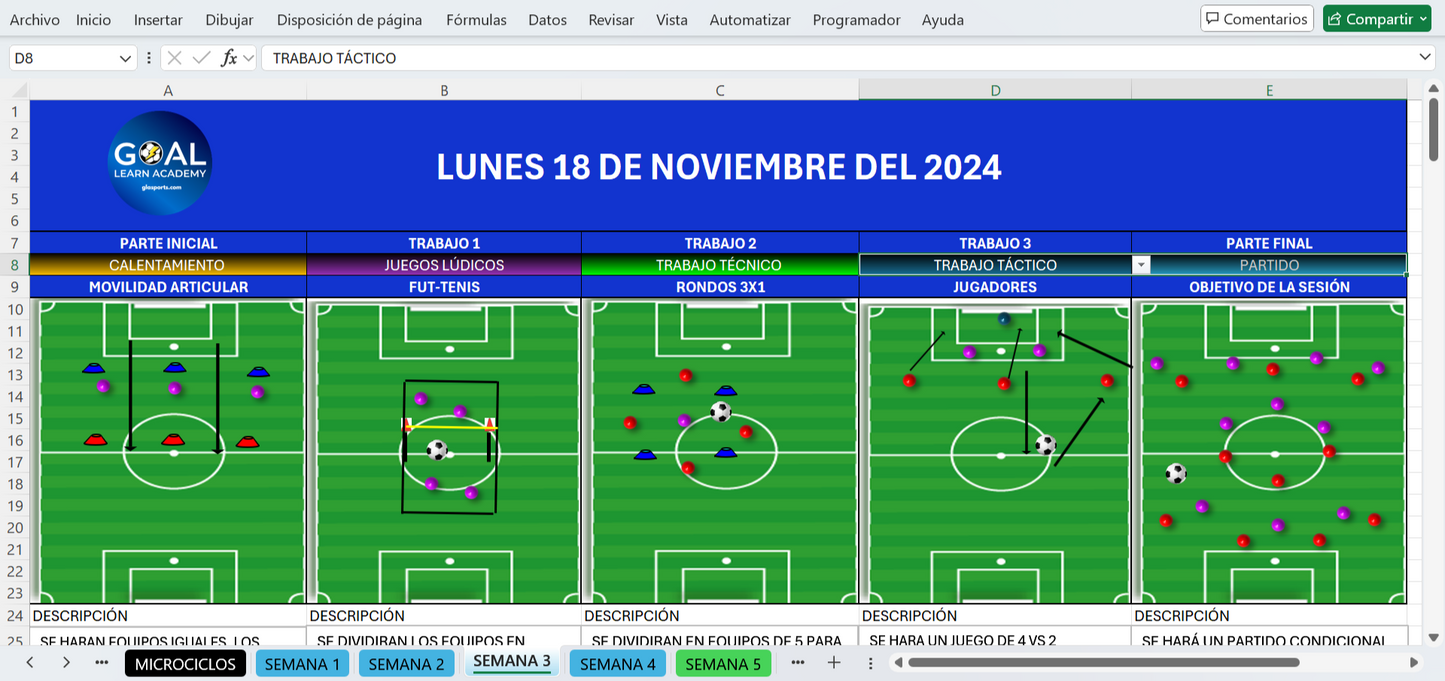 PLANTILLA EXCEL "DISEÑA TU ENTRENAMIENTO".